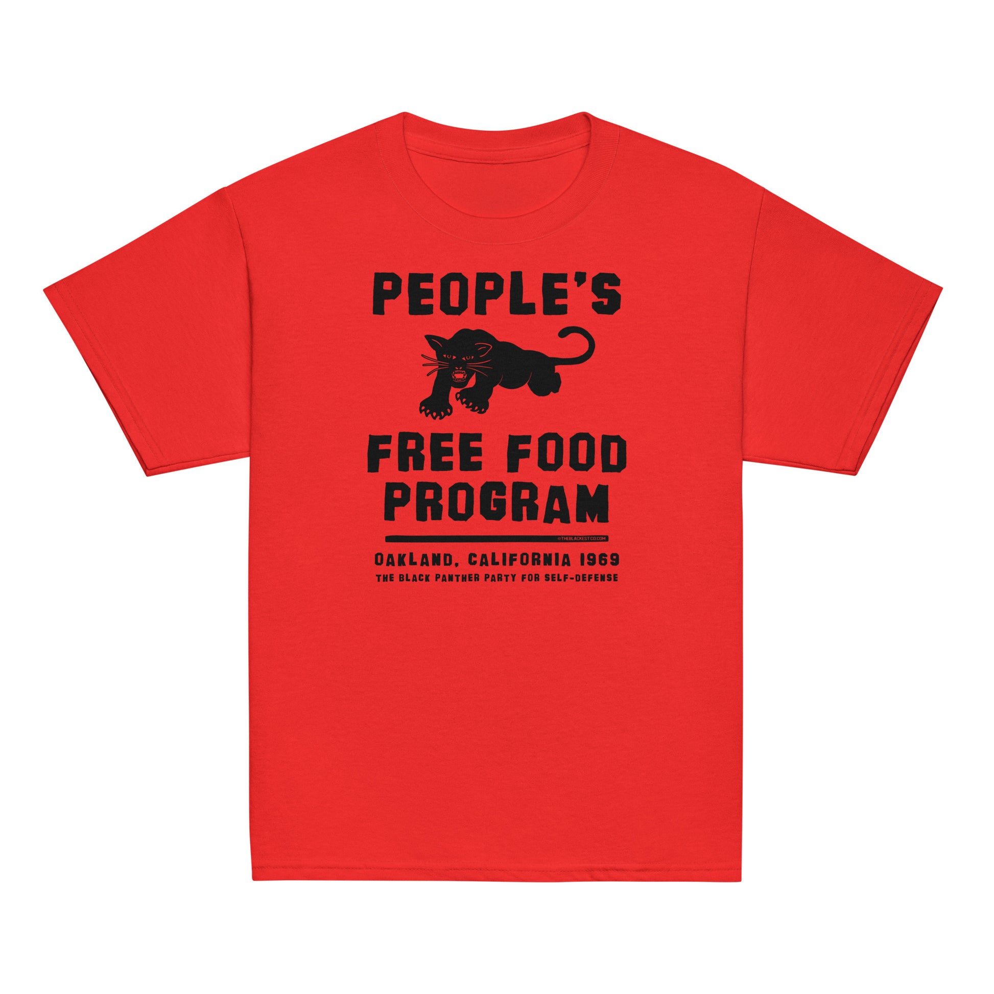 Red Black Panther Party Free Food Program T-shirt