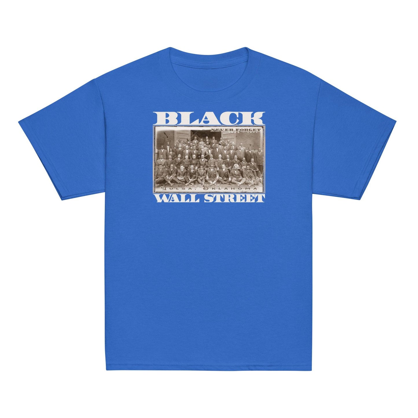 Blue Black Wall Street Vintage Classic youth Tee