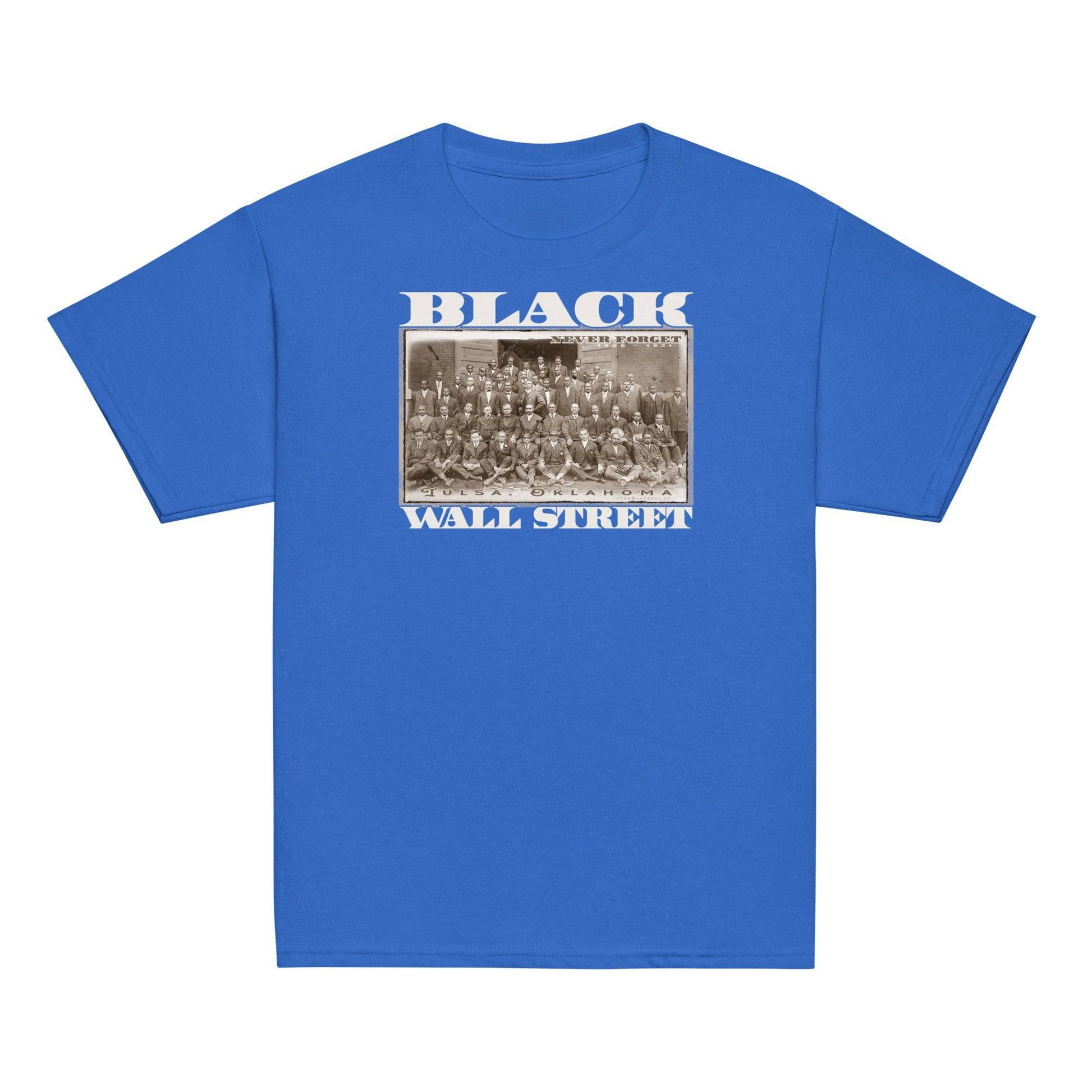 Blue Black Wall Street Vintage Classic youth Tee