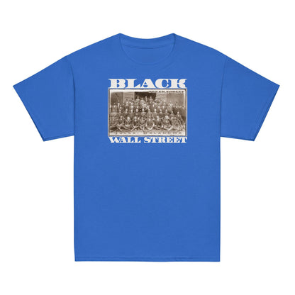 Blue Black Wall Street Vintage Classic youth Tee