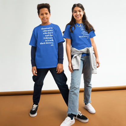 Youth educators Black history classic tee in blue
