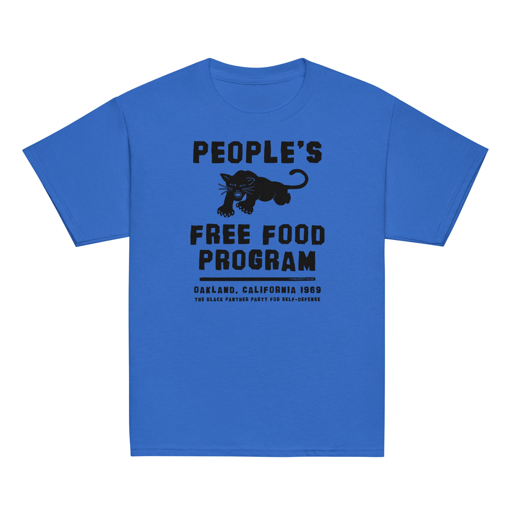 Blue Black Panther Party Free Food Program T-shirt