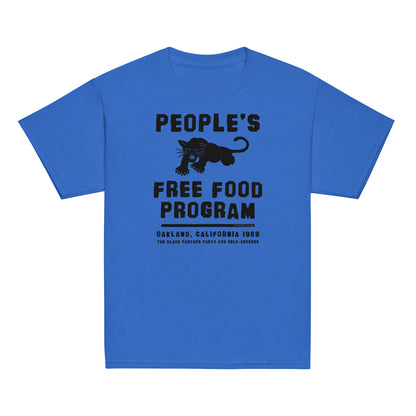 Blue Black Panther Party Free Food Program T-shirt
