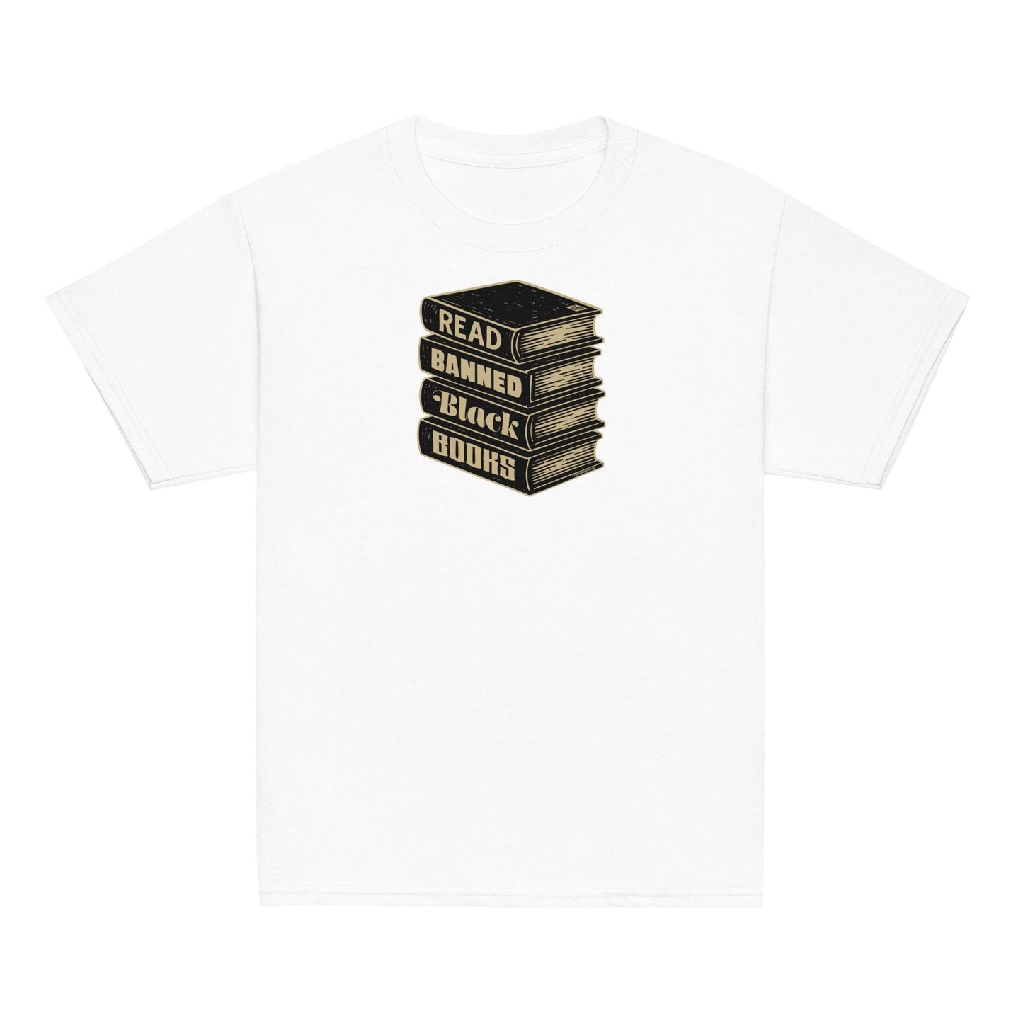 YOUTH Read Banned Black Books tee in white color