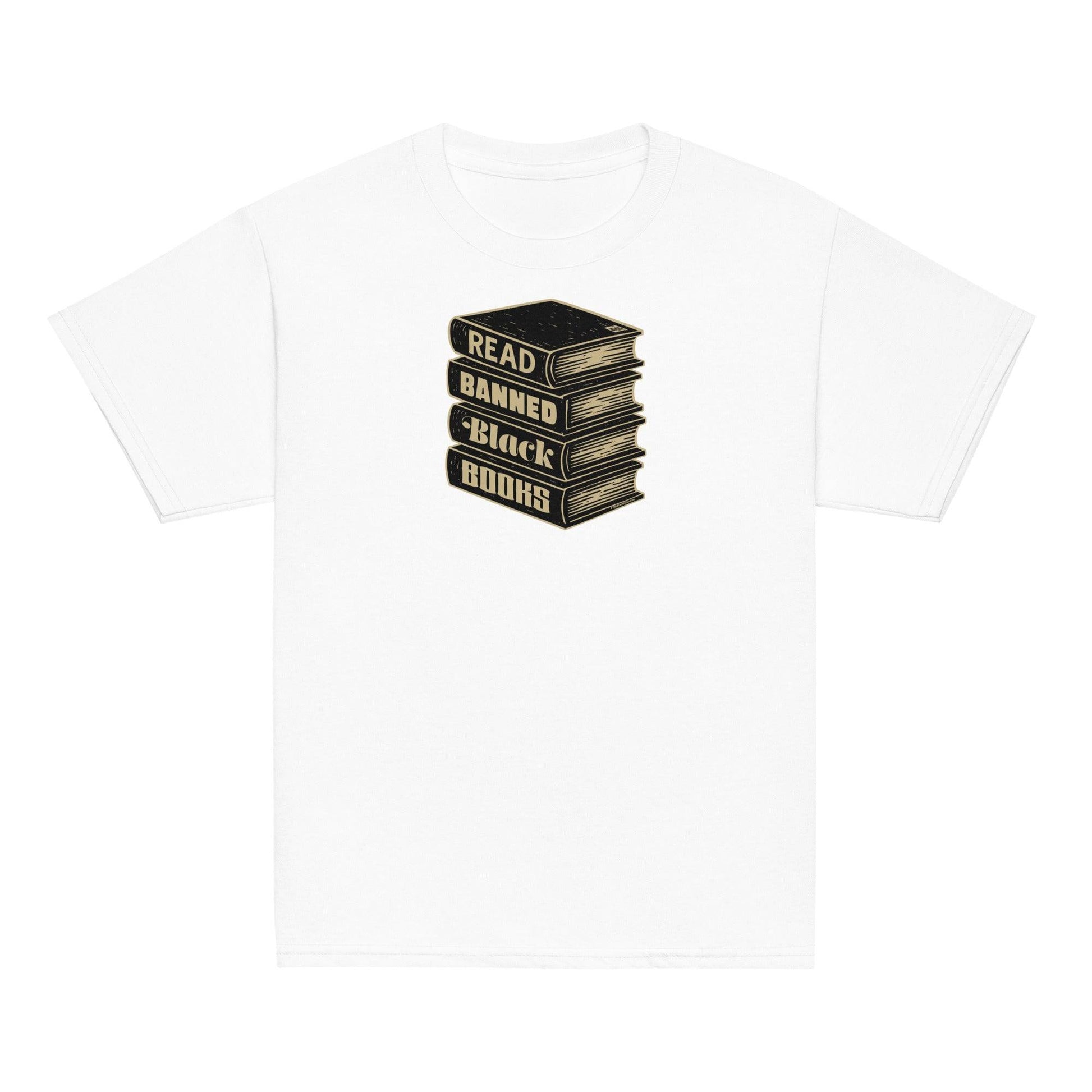 YOUTH Read Banned Black Books tee in white color